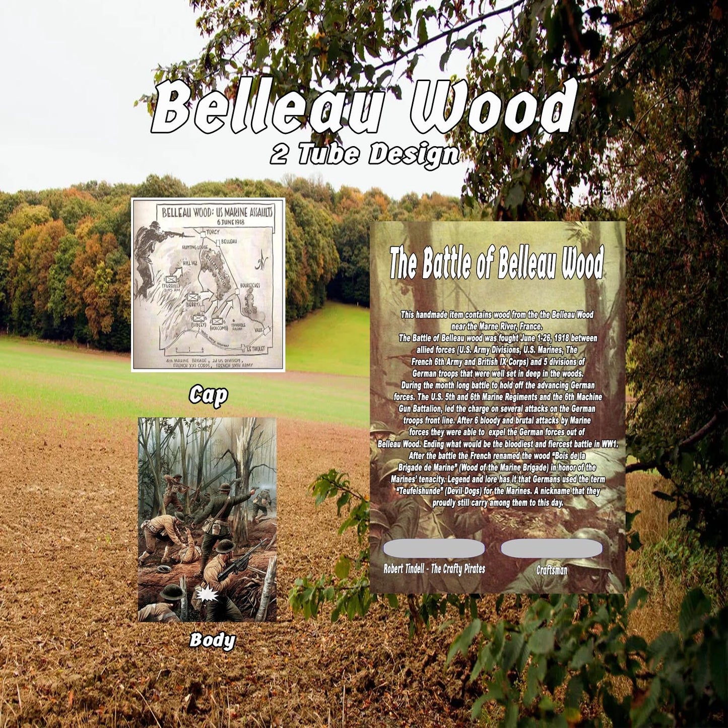 Belleau Wood Embed Pen Blank