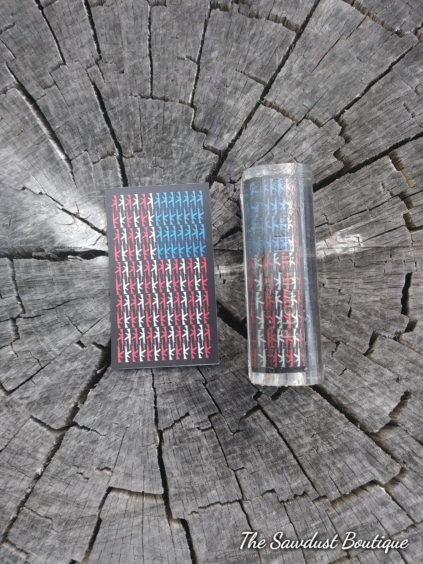 Rifle American Flag Pen Blank