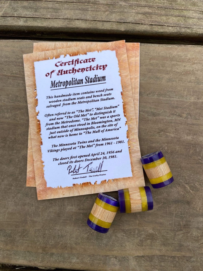 Metropolitan Stadium Wood EDC Lanyard Bead | EDC Bead | Lanyard | Knife | Keychain | Zipper Pull | Wood Bead | Lanyard Bead | Knife Beads