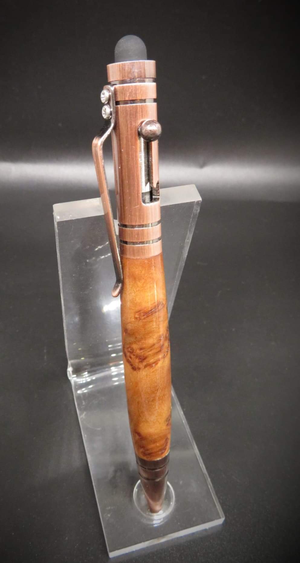 Thuya Burl Tec-Bolt Pen w/ Stylus