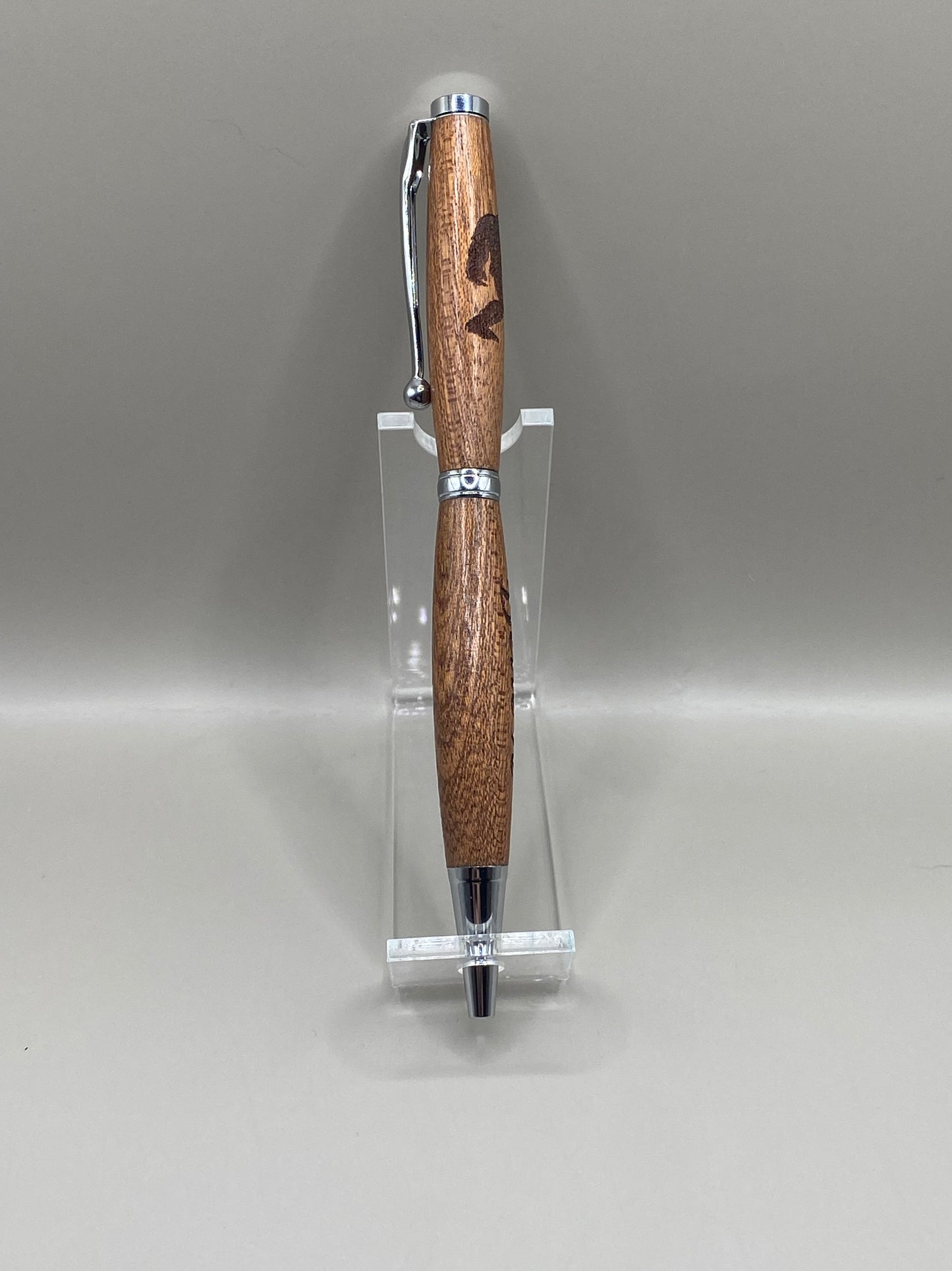 Mahogany Bigfoot Pen – Handcrafted Sasquatch ‘Believe’ Engraved Wooden Ballpoint