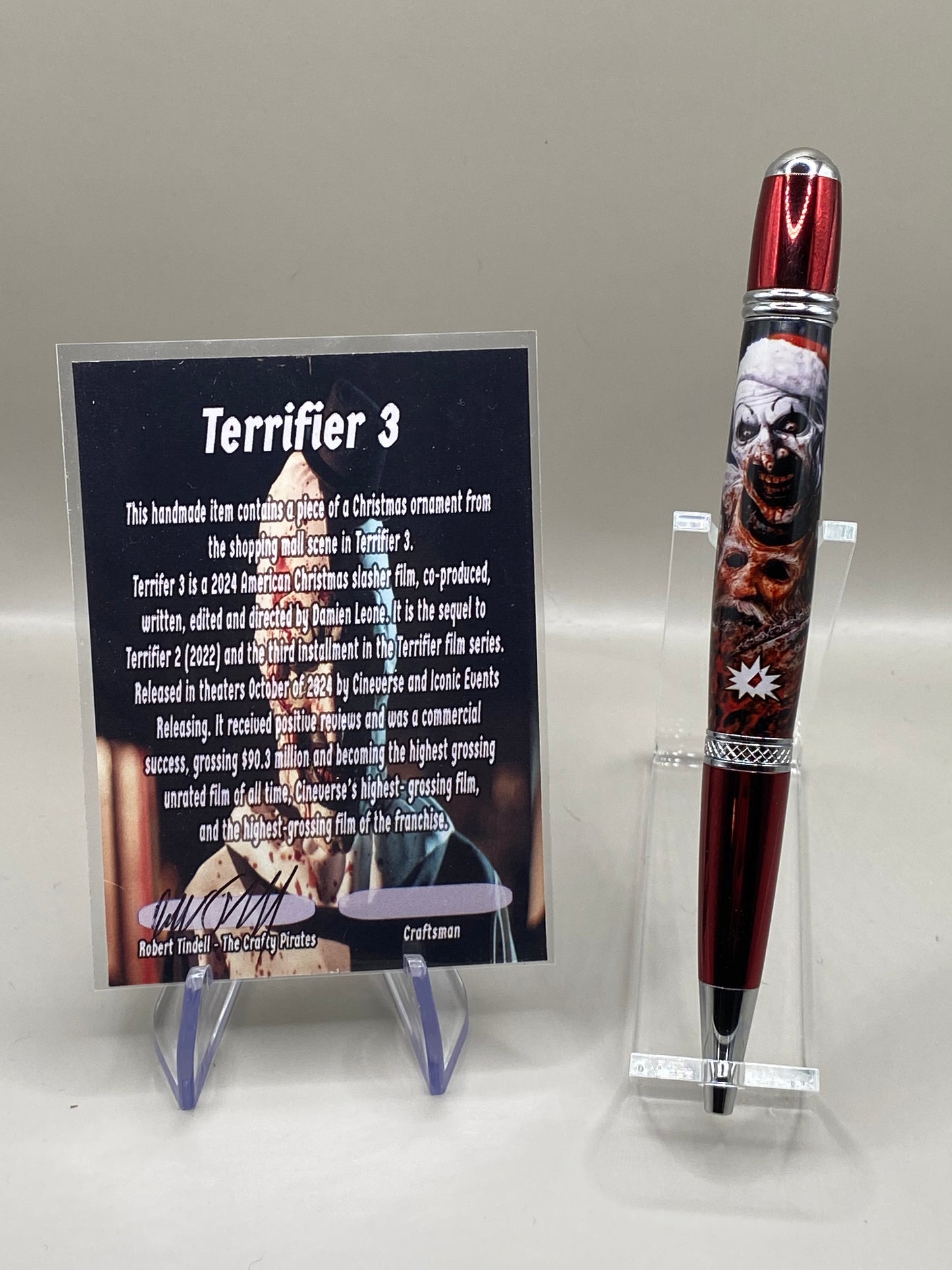 Terrifier 3 Movie Relic Twist Pen