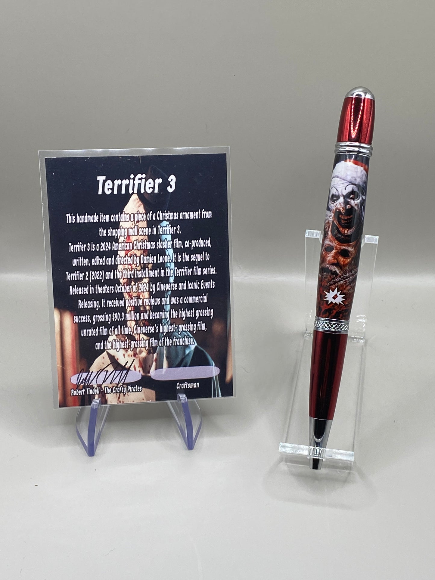 Terrifier 3 Movie Relic Twist Pen
