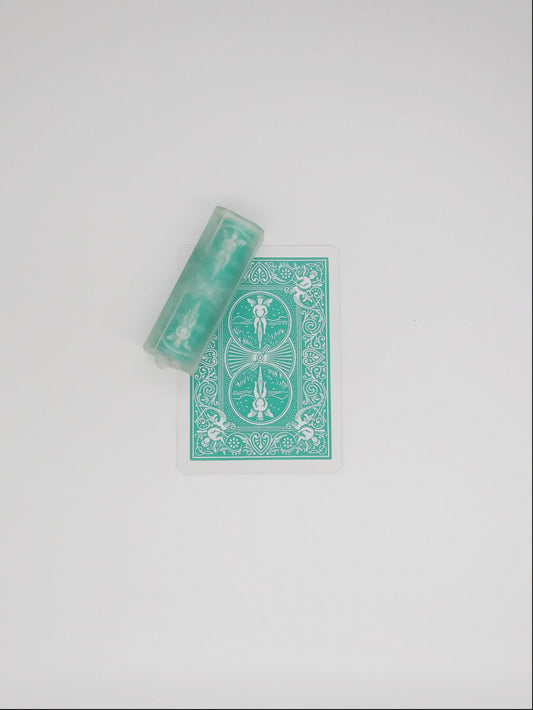 Teal Rider Back Playing Card Blank