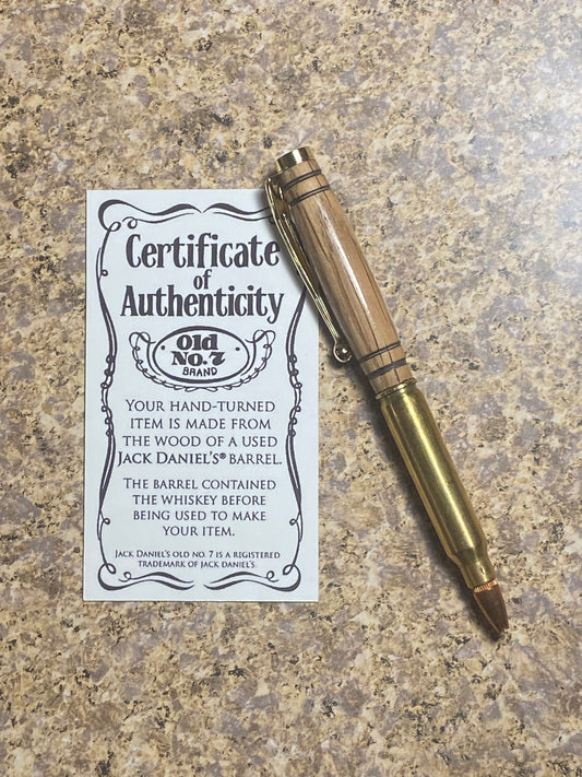 .223/5.56 Brass Casing Pen with Whiskey Barrel