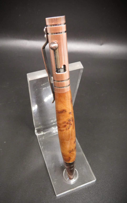 Thuya Burl Tec-Bolt Pen w/ Stylus