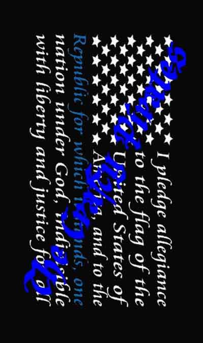 Thin Blue Line Pen Blank (Bolt Action)