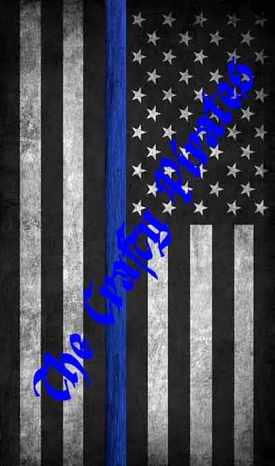 Thin Blue Line Pen Blank (Bolt Action)