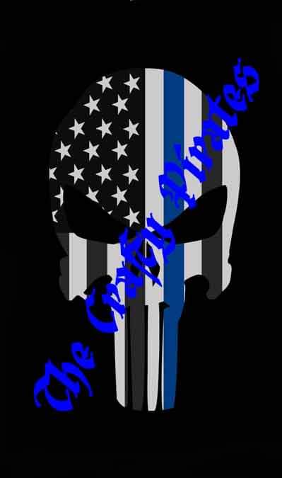 Thin Blue Line Pen Blank (Bolt Action)